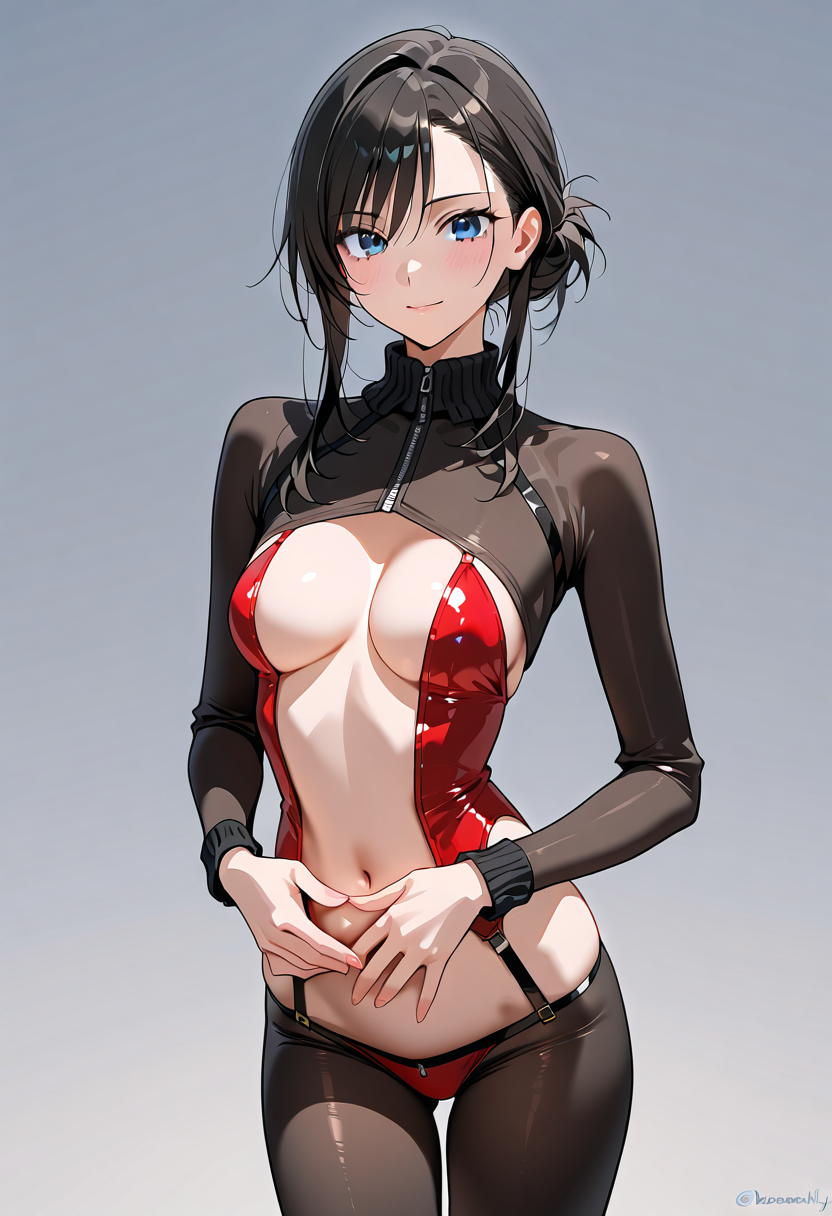 黒髪ポニーテールの美少女アニメイラスト #美少女 #アニメ調 #キャラクター