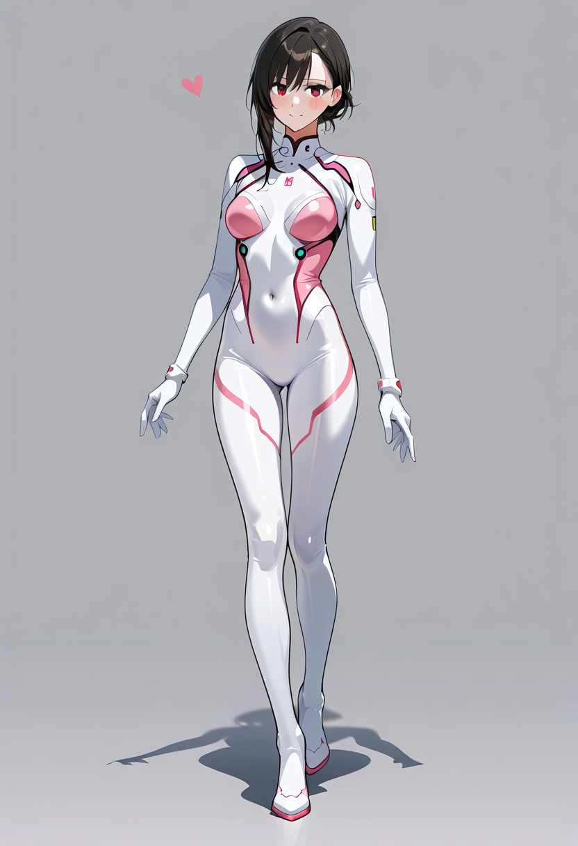 白とピンクの未来型スーツ姿のアニメ調美少女 #アニメ #美少女 #靴