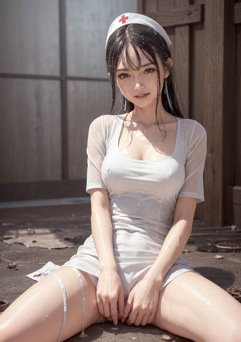白いナース衣装の美少女ポートレート #美少女 #ナース #清潔感