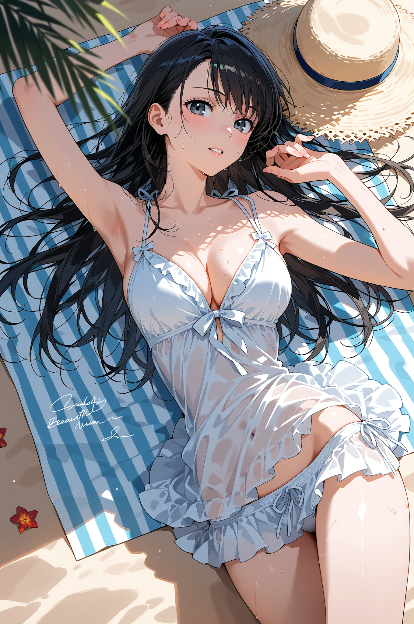 黒髪美少女の夏日ポートレート #美少女 #アニメ調 #ファッション