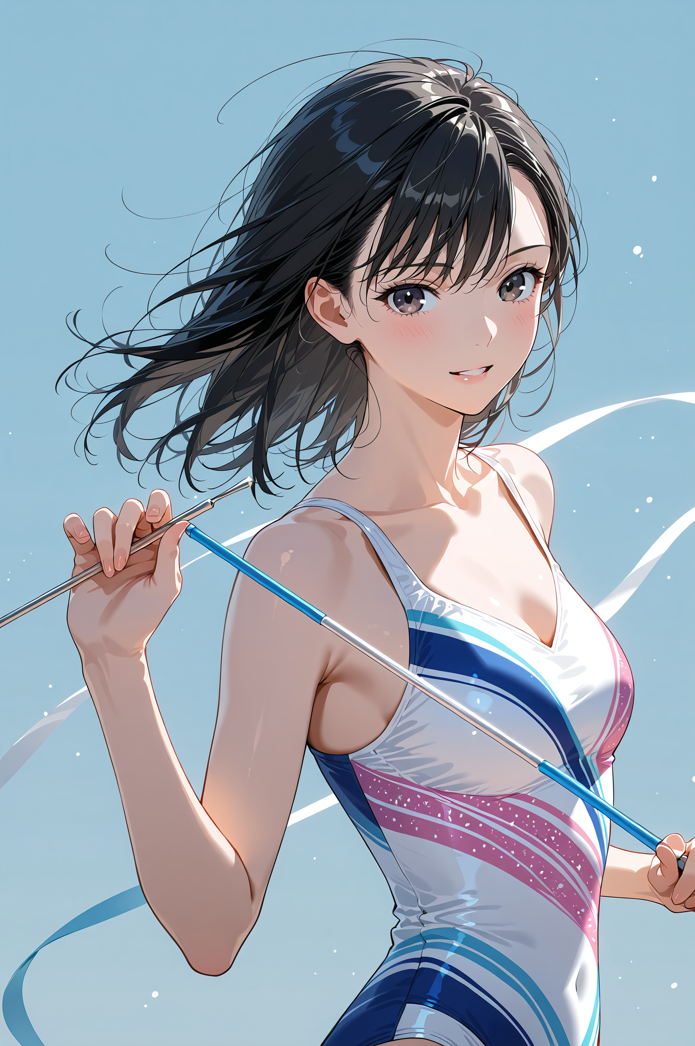 清爽な笑顔のアニメ調ポートレート #美少女 #アニメ調 #笑顔