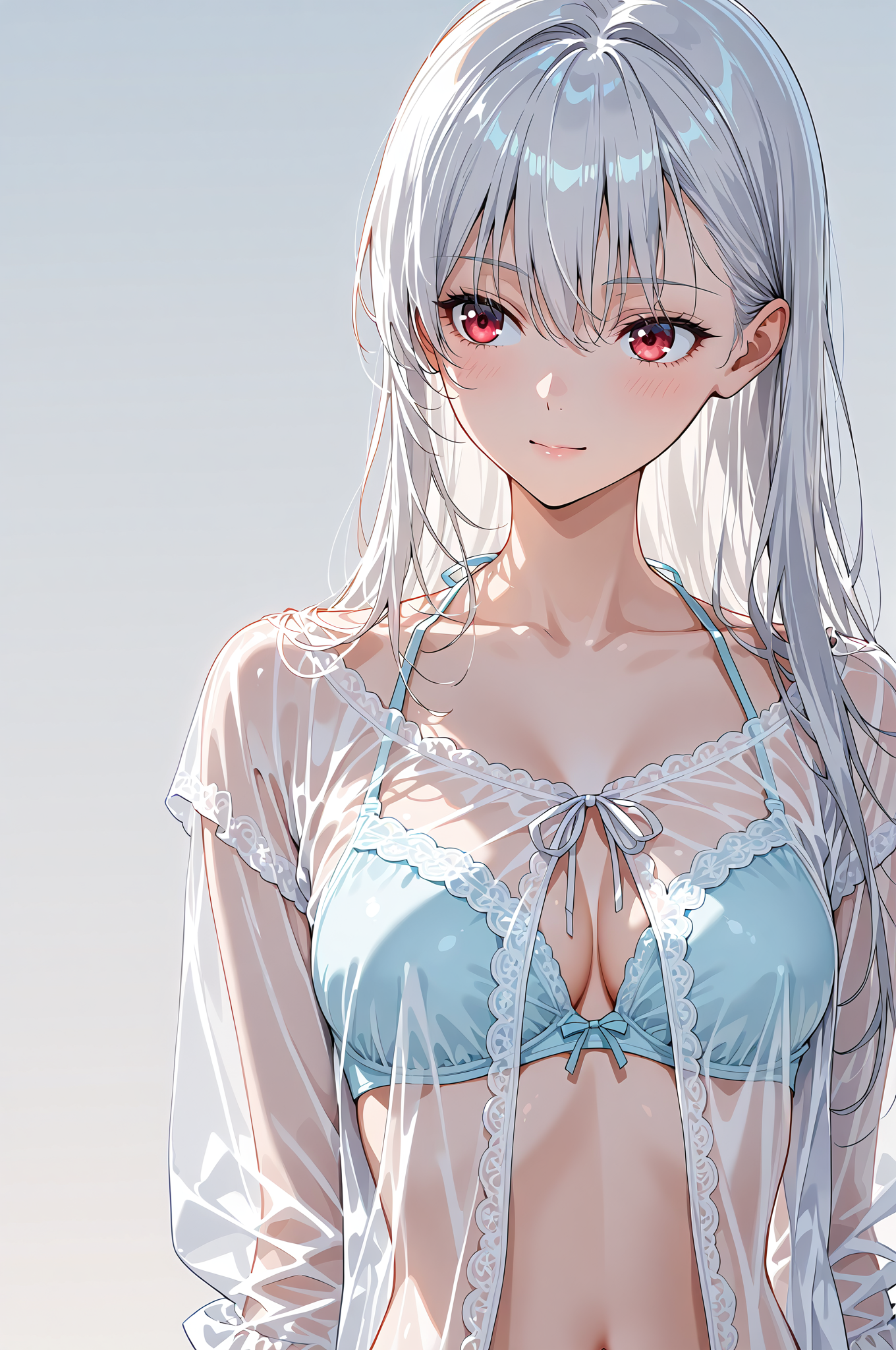 銀髪の美少女、優雅なポートレート #美少女 #アニメ調 #かわいい