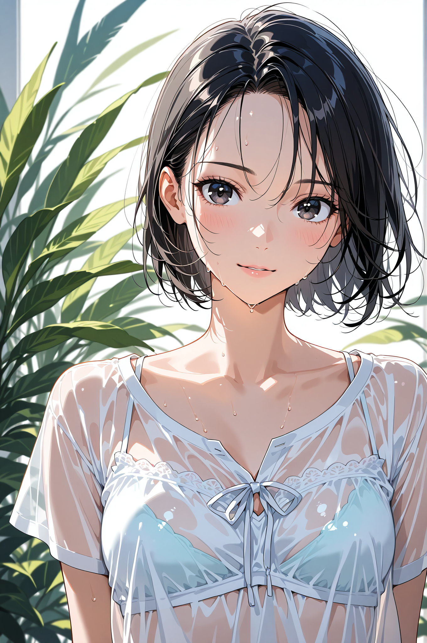 爽やかな笑顔のアニメ調美少女ポートレート #美少女 #アニメ調 #笑顔