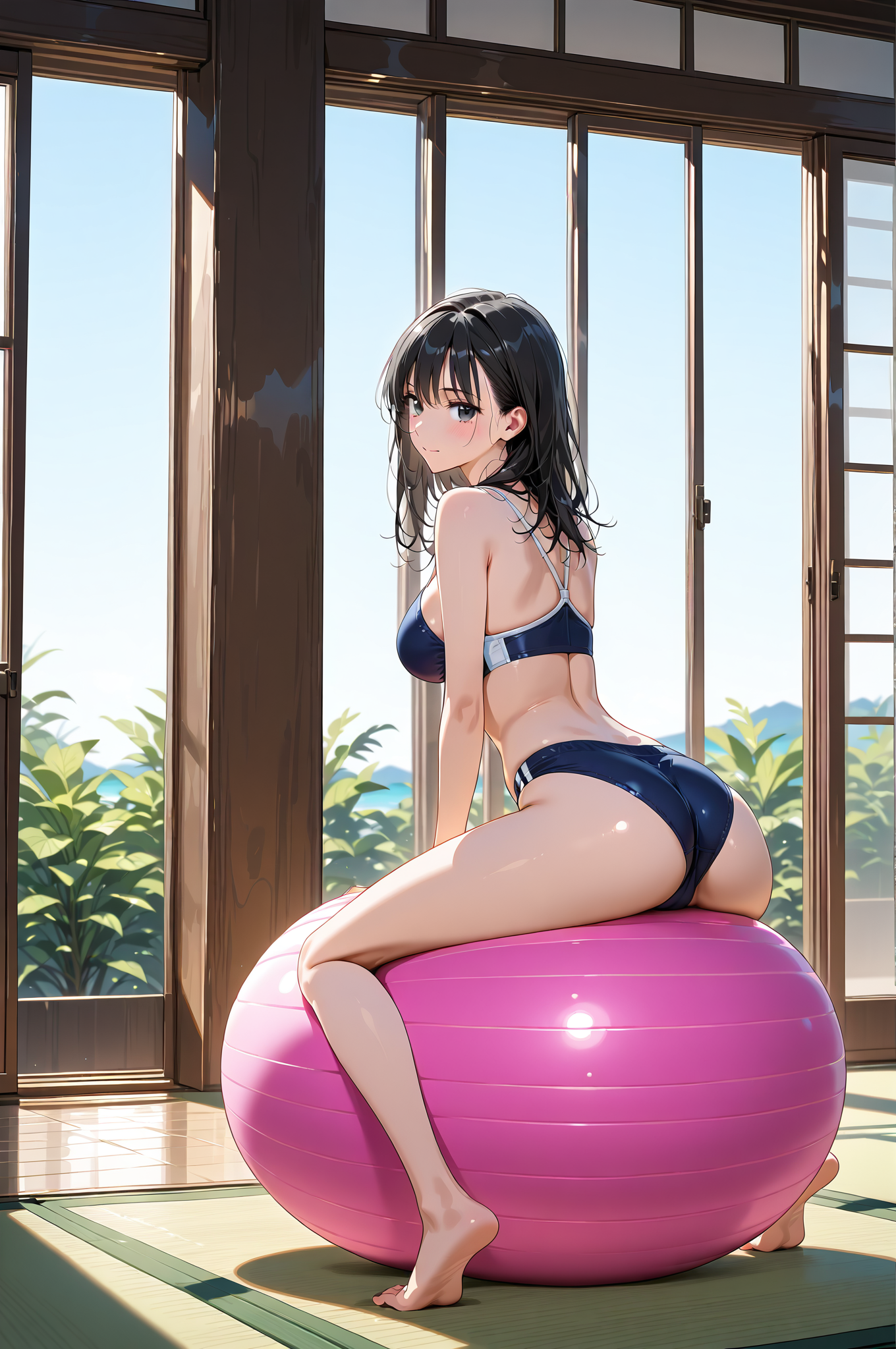 窓辺のポートレート、海を望む美少女 #美少女 #顔 #ポートレート