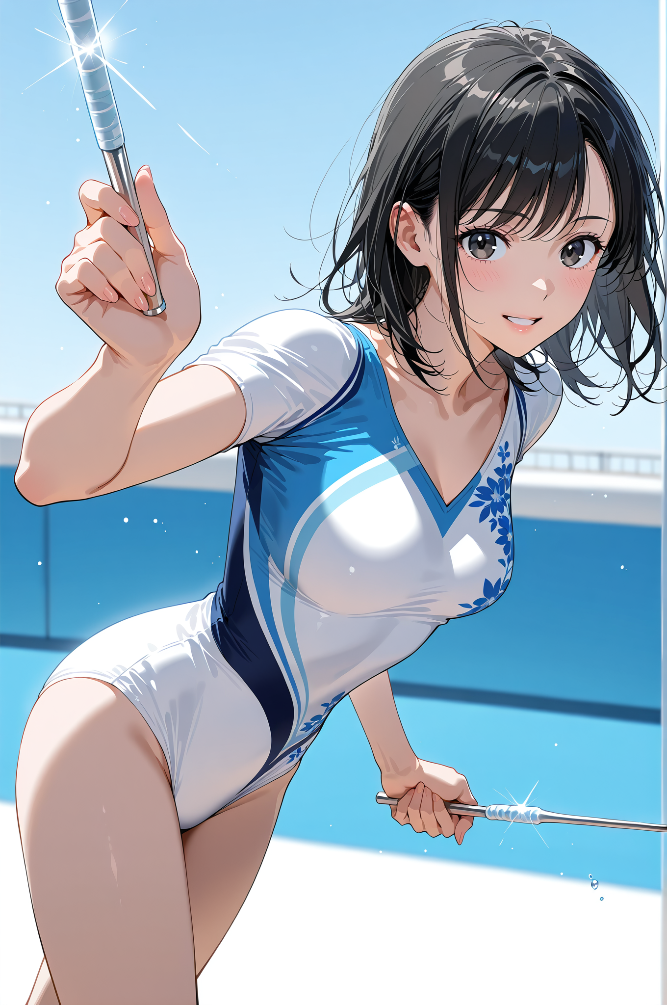 爽やかな笑顔のアニメ調美少女ポートレート #アニメ #美少女 #かわいい