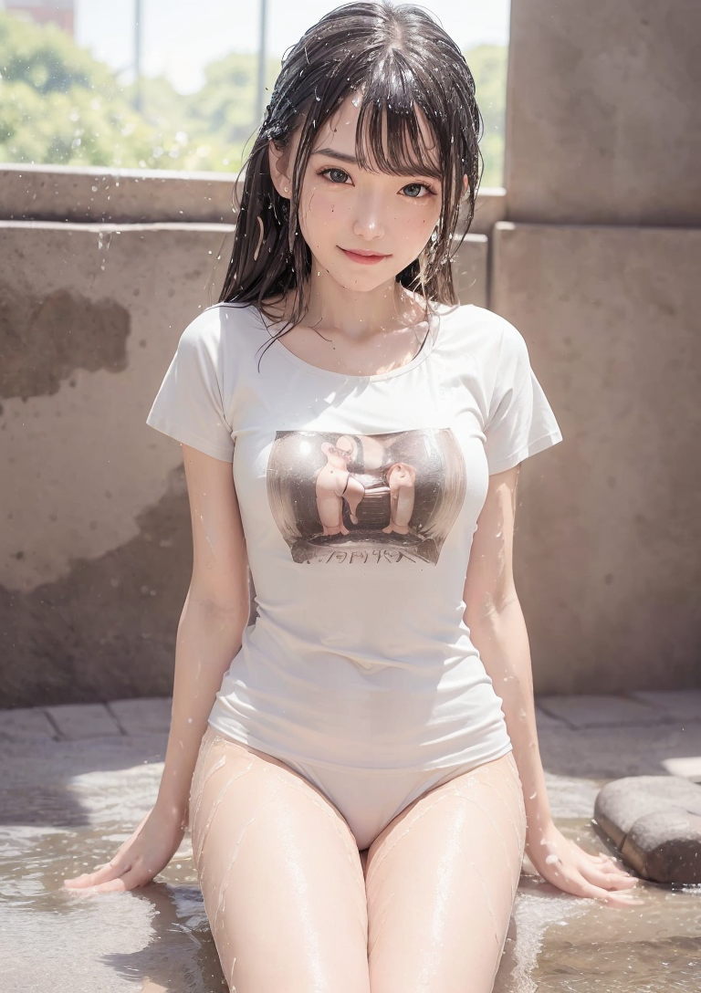 温泉の光に包まれた清潔感あふれるポートレート #美少女 #清潔感 #温泉