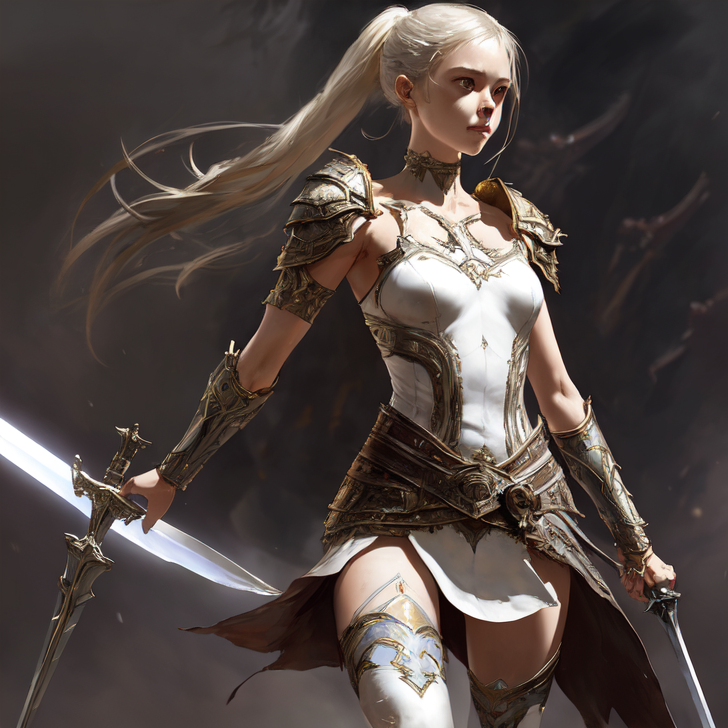 金色の甲冑に身を包む凛々しい戦士 #美少女 #ファンタジー #甲冑