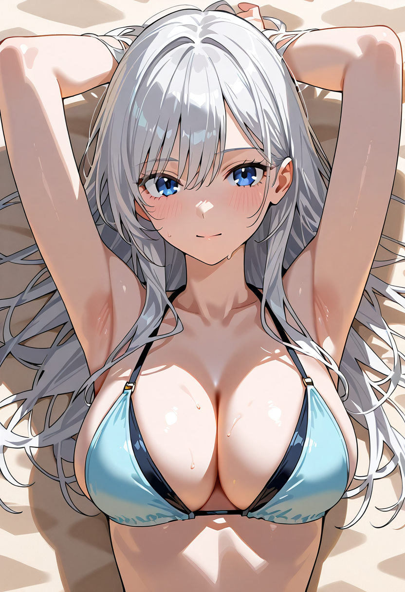 銀髪美少女のポートレートイラスト #美少女 #アニメ調 #かわいい