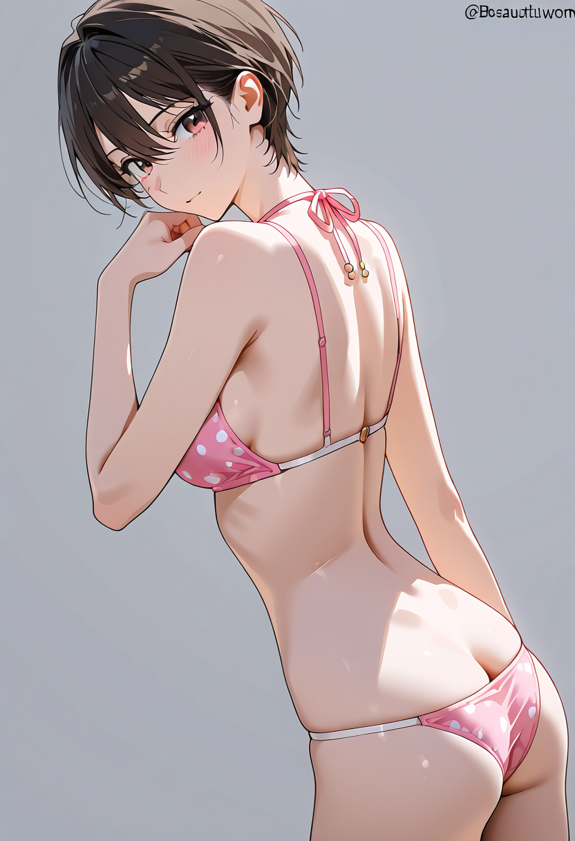 ピンク水着のポートレート #美少女 #水着 #ビキニ