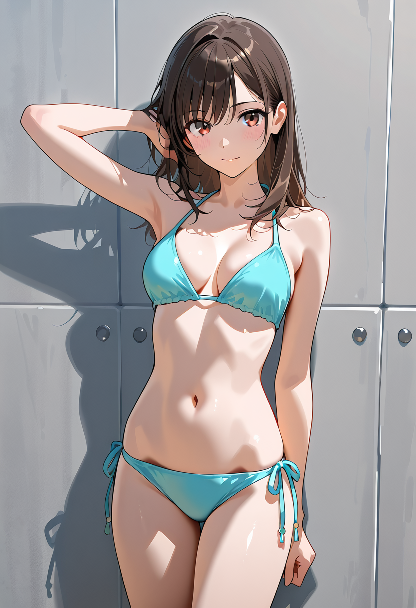 青いビキニの美少女ポートレート #水着 #美少女 #ビキニ