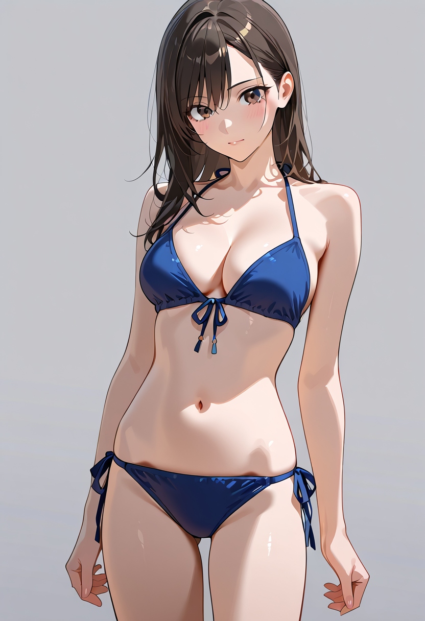 紺色水着のポートレート #美少女 #水着 #かわいい