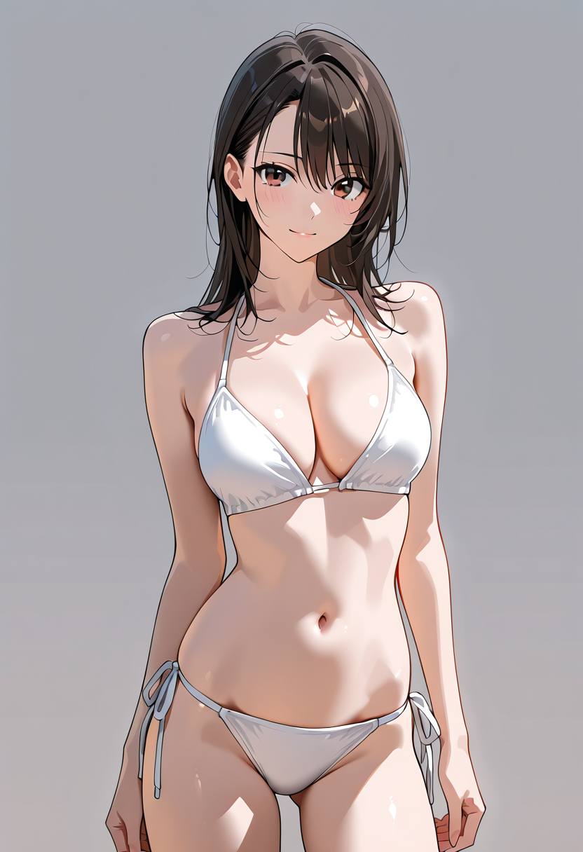 白いビキニの美少女ポートレート #美少女 #水着 #ビキニ