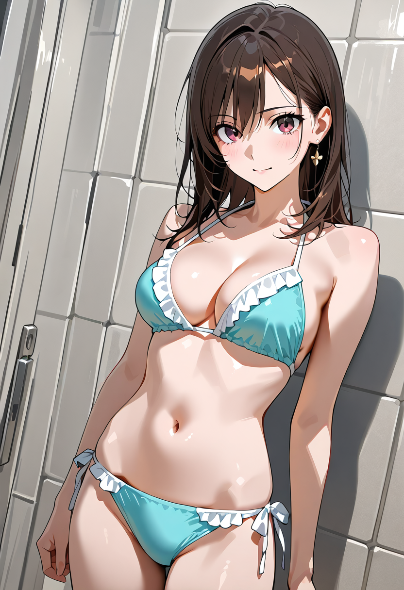 ターコイズブルー水着のポートレート #美少女 #水着 #かわいい