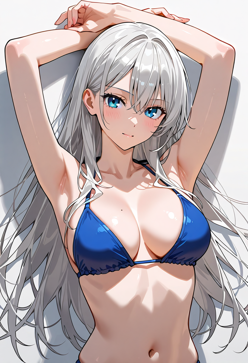 銀髪の美少女ポートレート #美少女 #アニメ調 #かわいい