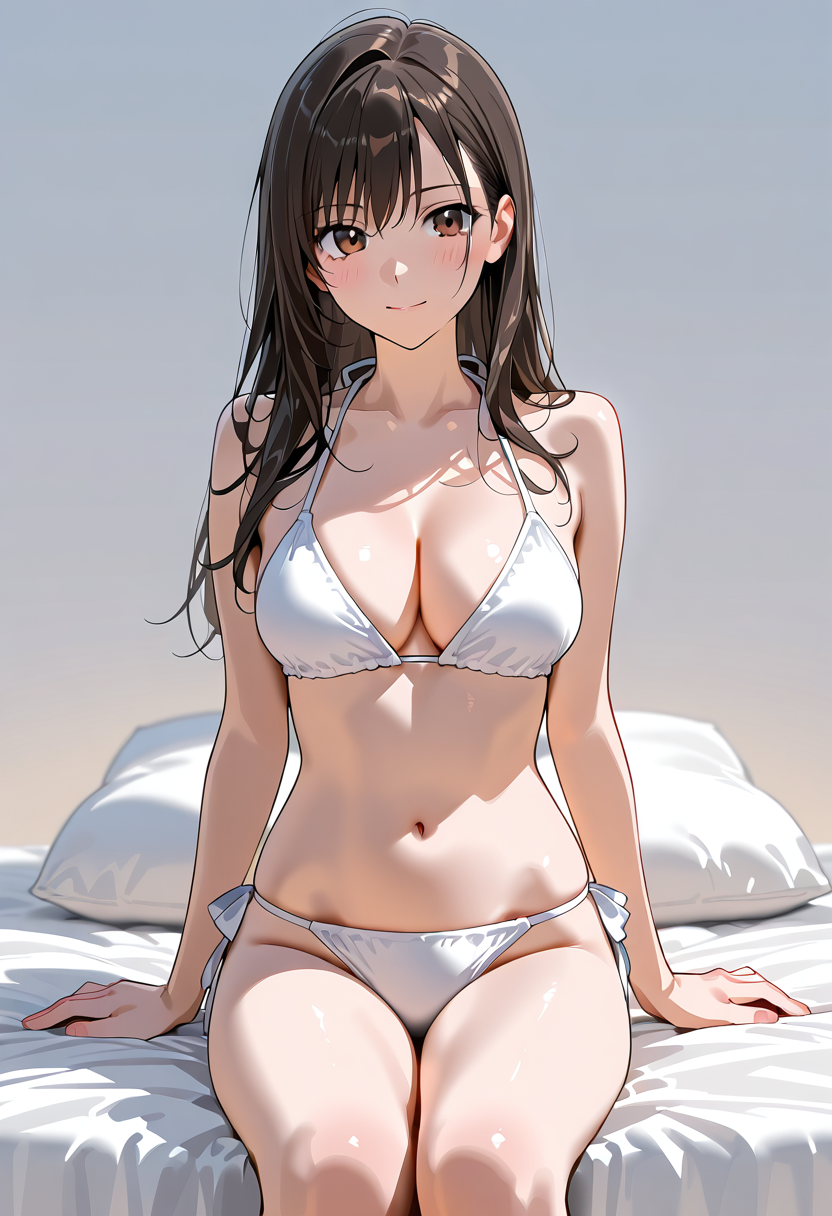 白いビキニの美少女ポートレート #美少女 #水着 #ビキニ