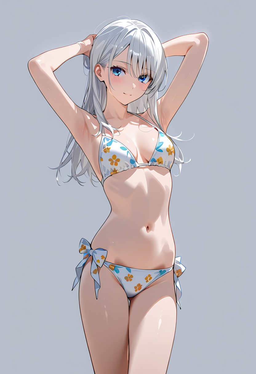 銀髪美少女のサマーポートレート #美少女 #アニメ調 #かわいい