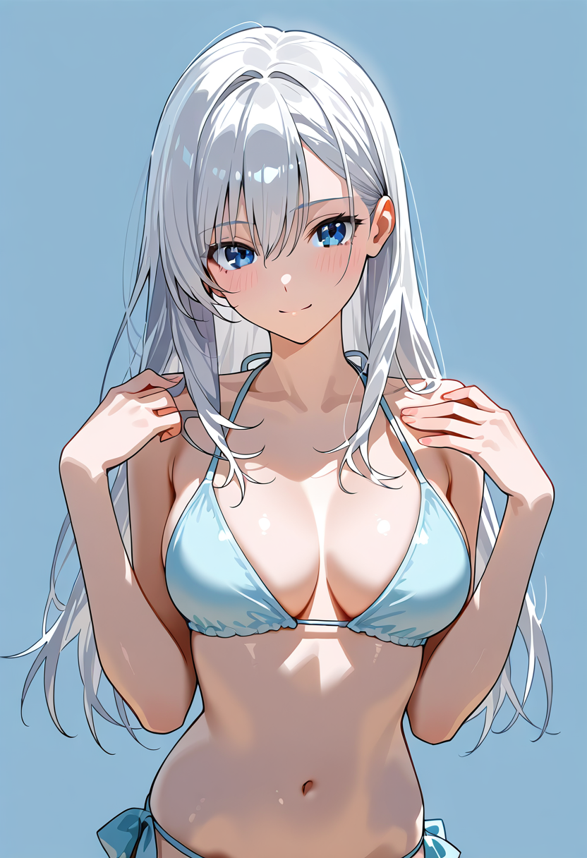 銀髪の美少女ポートレート #美少女 #アニメ調 #かわいい