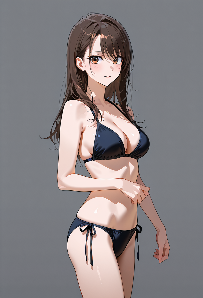 黒髪美少女のアニメ調ポートレート #美少女 #モデル #ポーズ