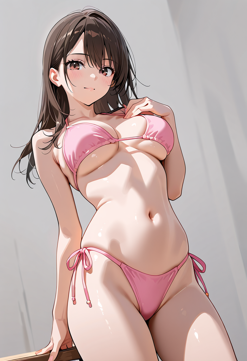 ピンクランジェリーのポートレート #美少女 #かわいい #ランジェリー