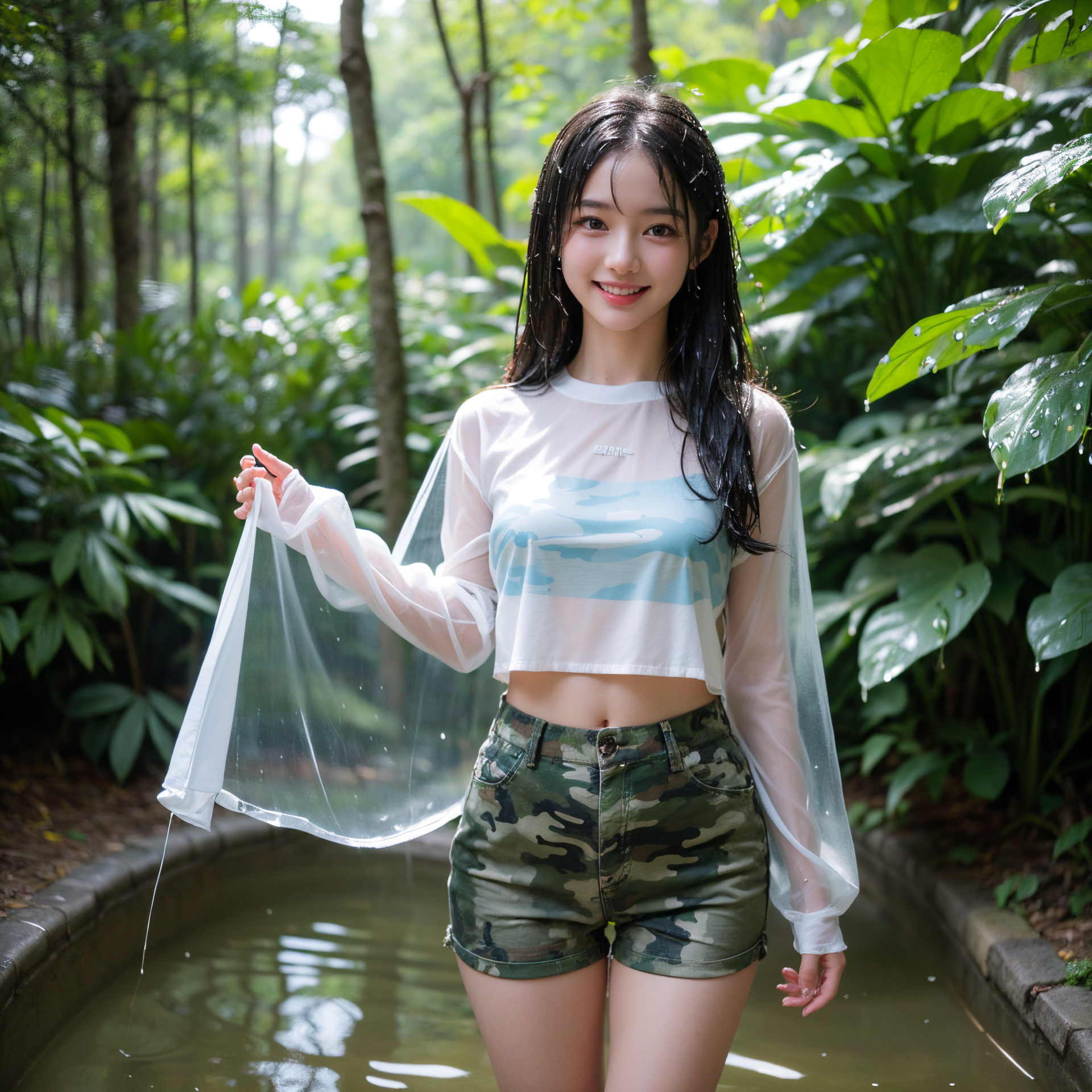 森の中で笑顔の美少女ポートレート #美少女 #笑顔 #屋外