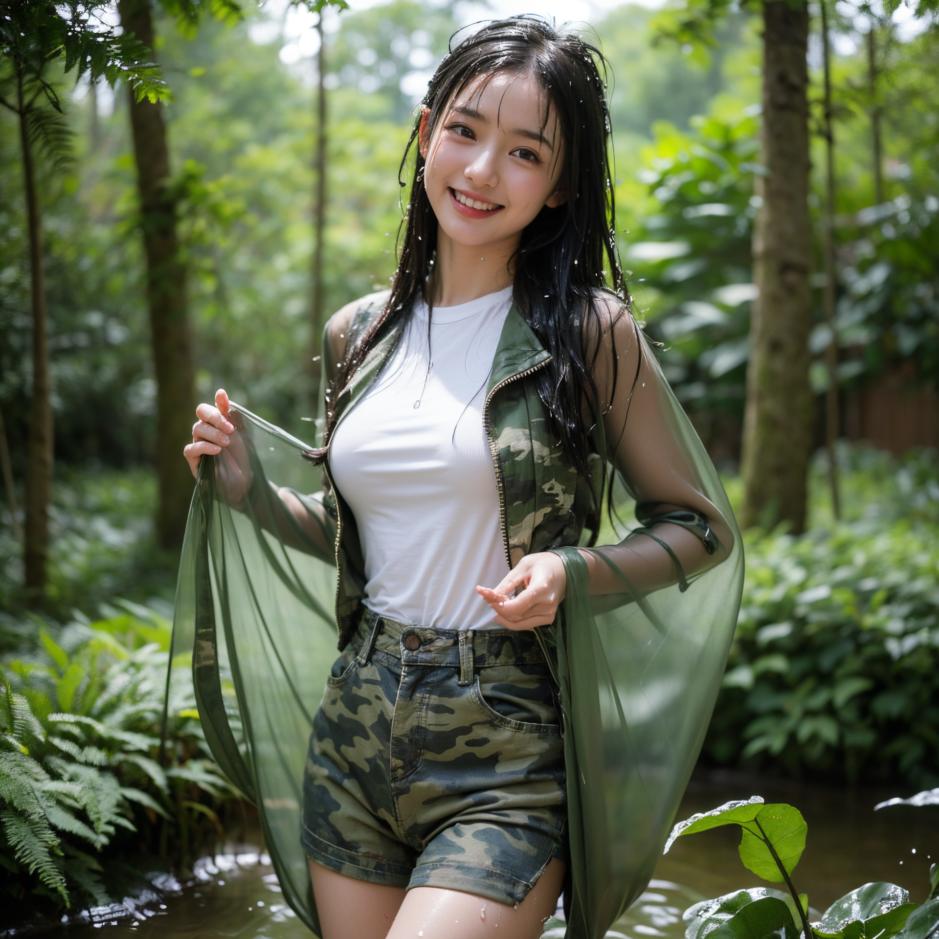 森の中で笑顔のポートレート #美少女 #笑顔 #自然