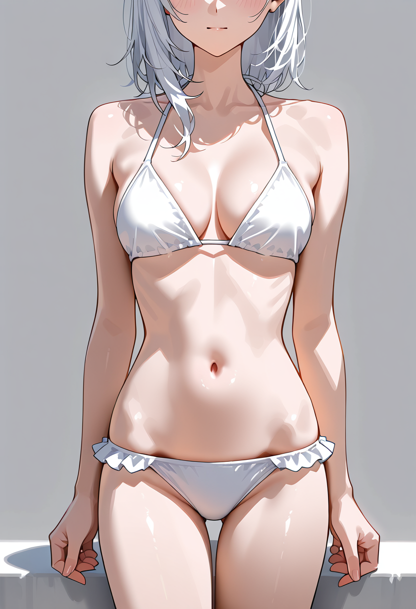 白いビキニの美少女ポートレート #美少女 #水着 #ビキニ