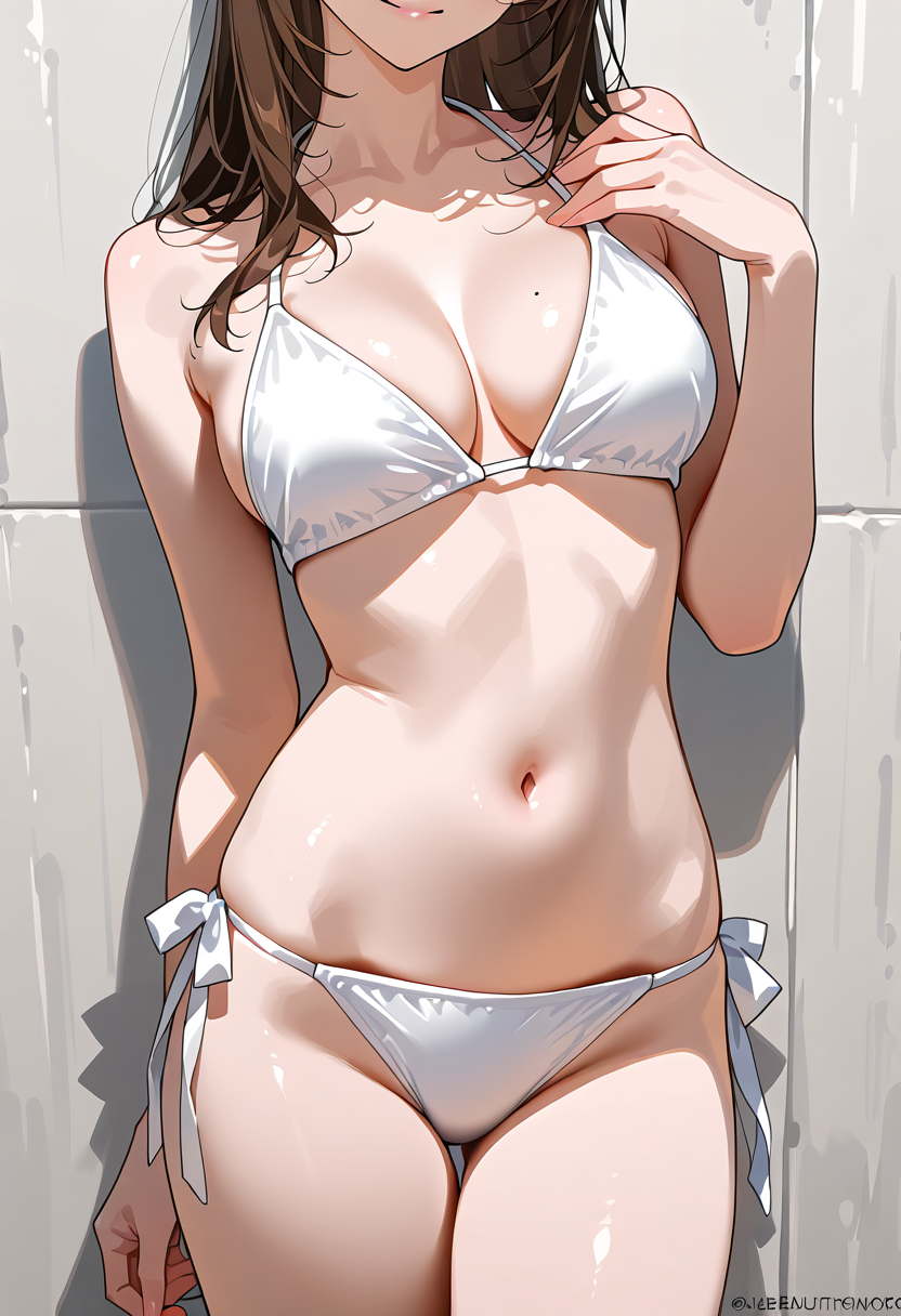 白いビキニの夏ポートレート #美少女 #水着 #ビキニ
