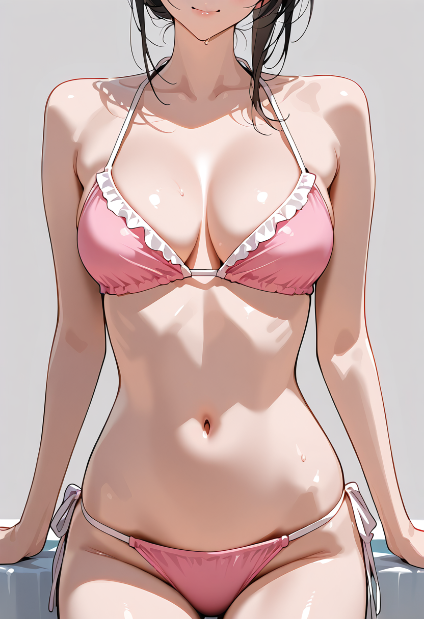 ピンク水着のポートレート #美少女 #水着 #ビキニ