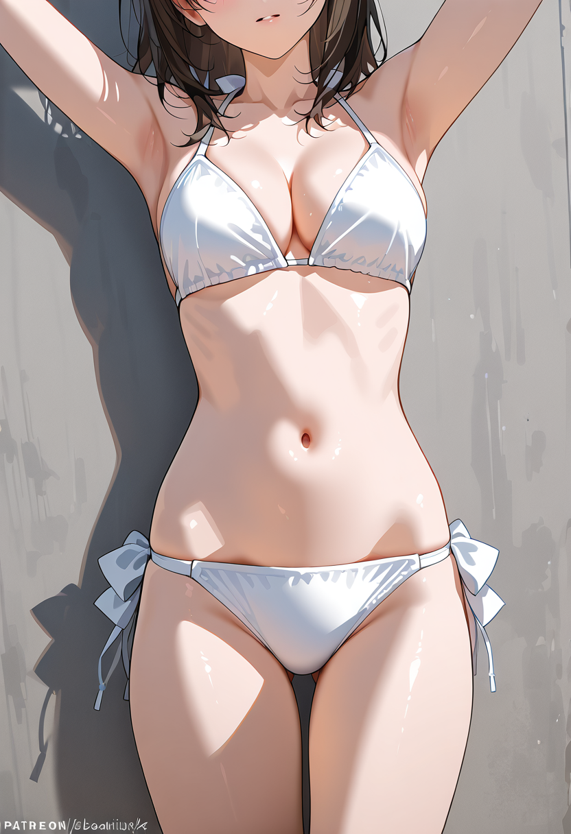 白いビキニの美少女ポートレート #水着 #美少女 #ビキニ