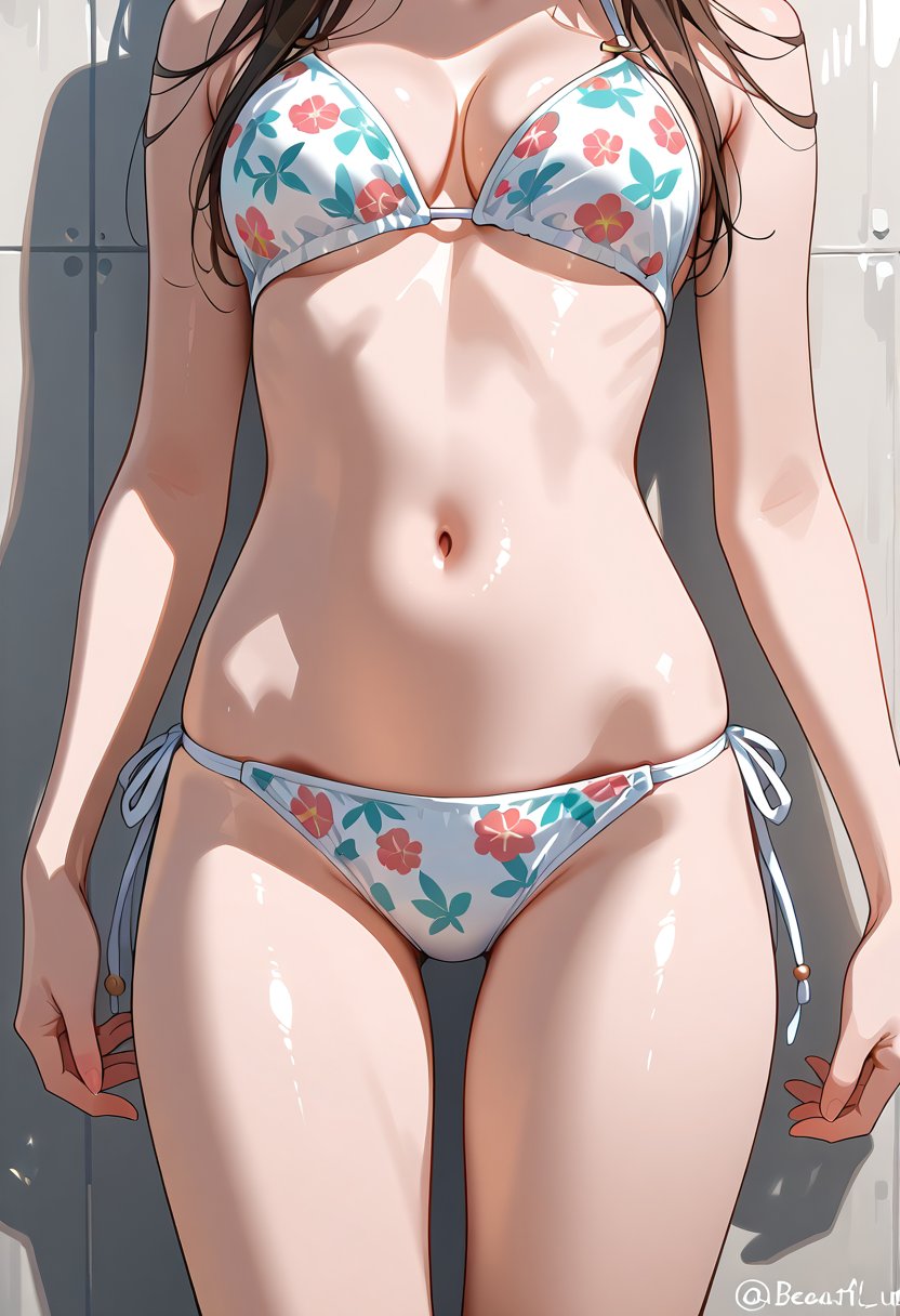 花柄ビキニの夏ポートレート #美少女 #水着 #ビキニ