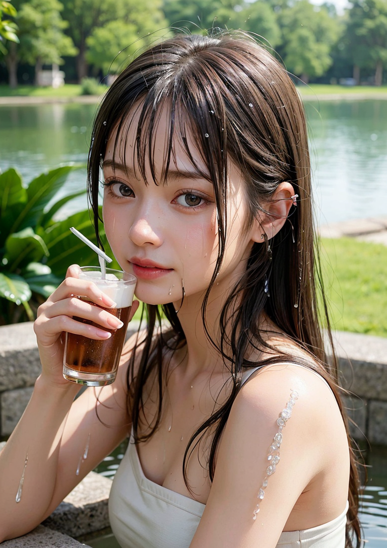 湖畔の清涼感、透明な瞳の少女ポートレート #美少女 #清涼感 #屋外