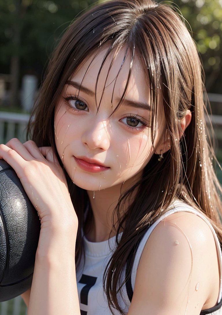 夏日の思考、柔和な表情の長髪の少女 #美少女 #長髪 #屋外