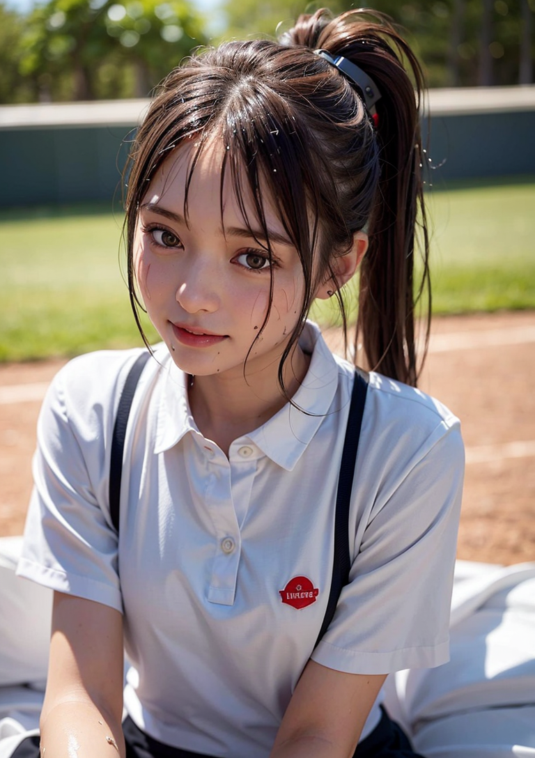 爽やかなポニーテール少女の屋外ポートレート #美少女 #清楚 #ポニーテール