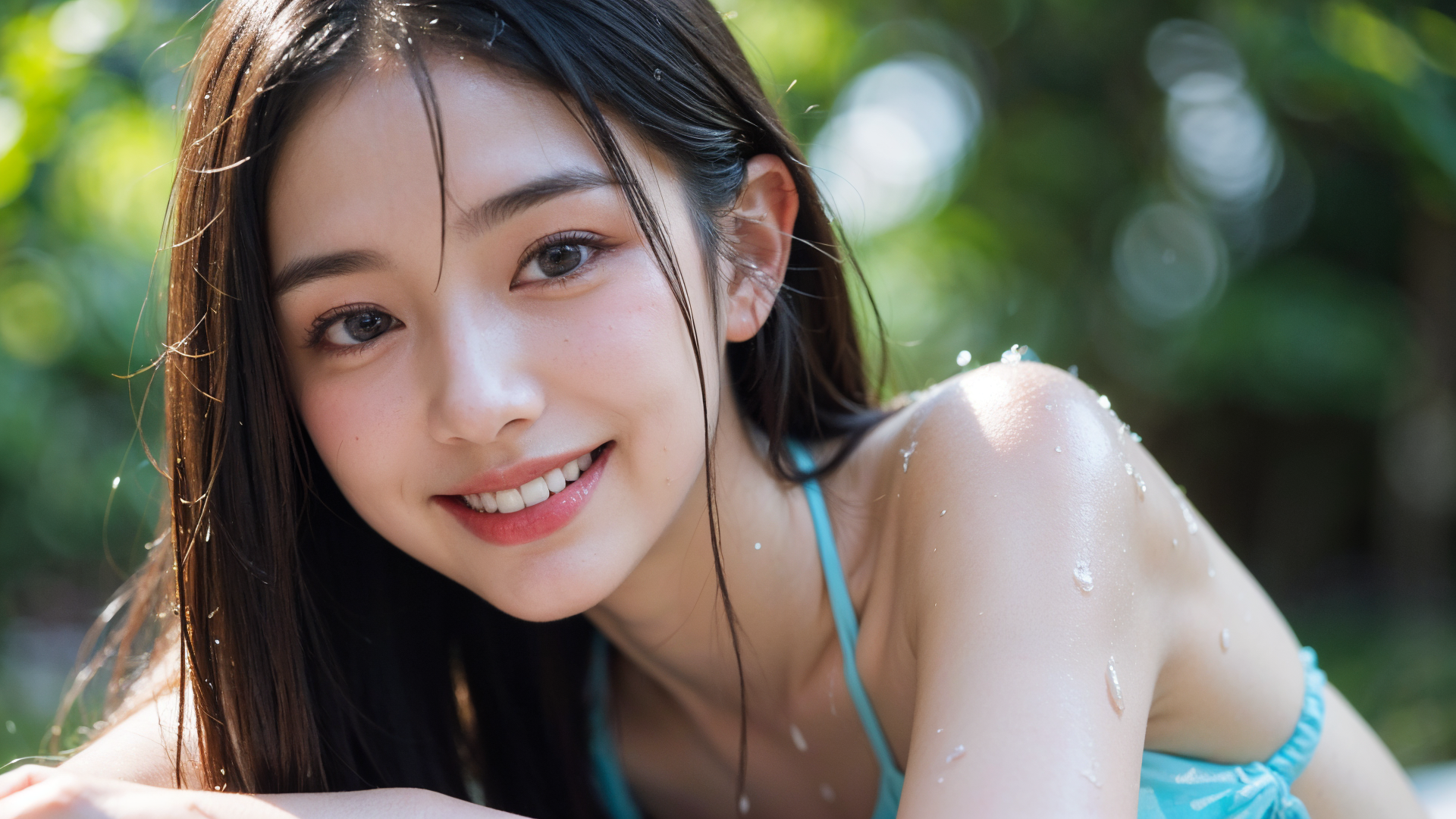 夏の屋外ポートレート、爽やかな笑顔の美少女 #美少女 #笑顔 #屋外