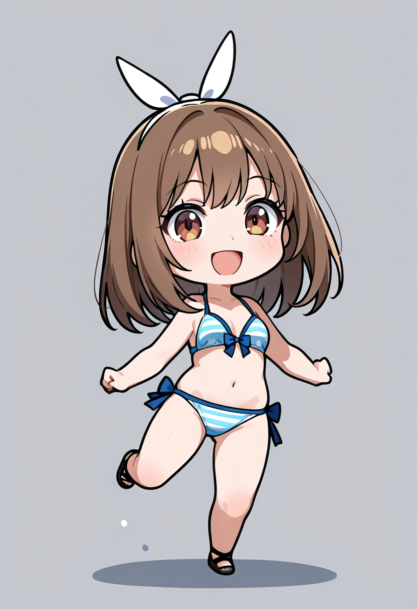 うさ耳の美少女が水着で元気に笑う夏の一枚 #美少女 #水着 #元気